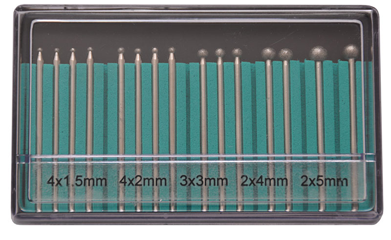 Sortiment diamantierte Kugelfräser