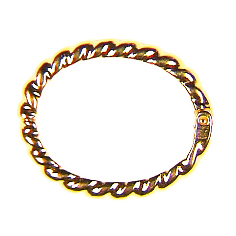 Ketten-Clip groß, oval gerillt, Silber vergoldet Ketten-Clip groß, oval gerillt, Silber vergoldet