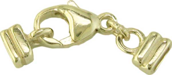 Karabiner mit Endkappen rechteckig 8 x 2 mm