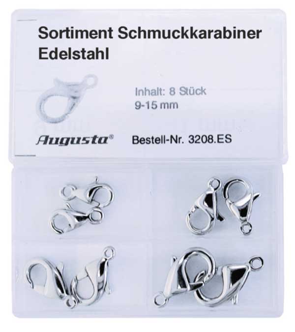 Sortiment Schmuckkarabiner 9 - 15 mm