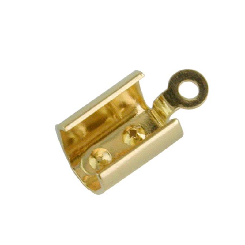 Endteile zum Quetschen, vergoldet Endteile zum Quetschen, vergoldet